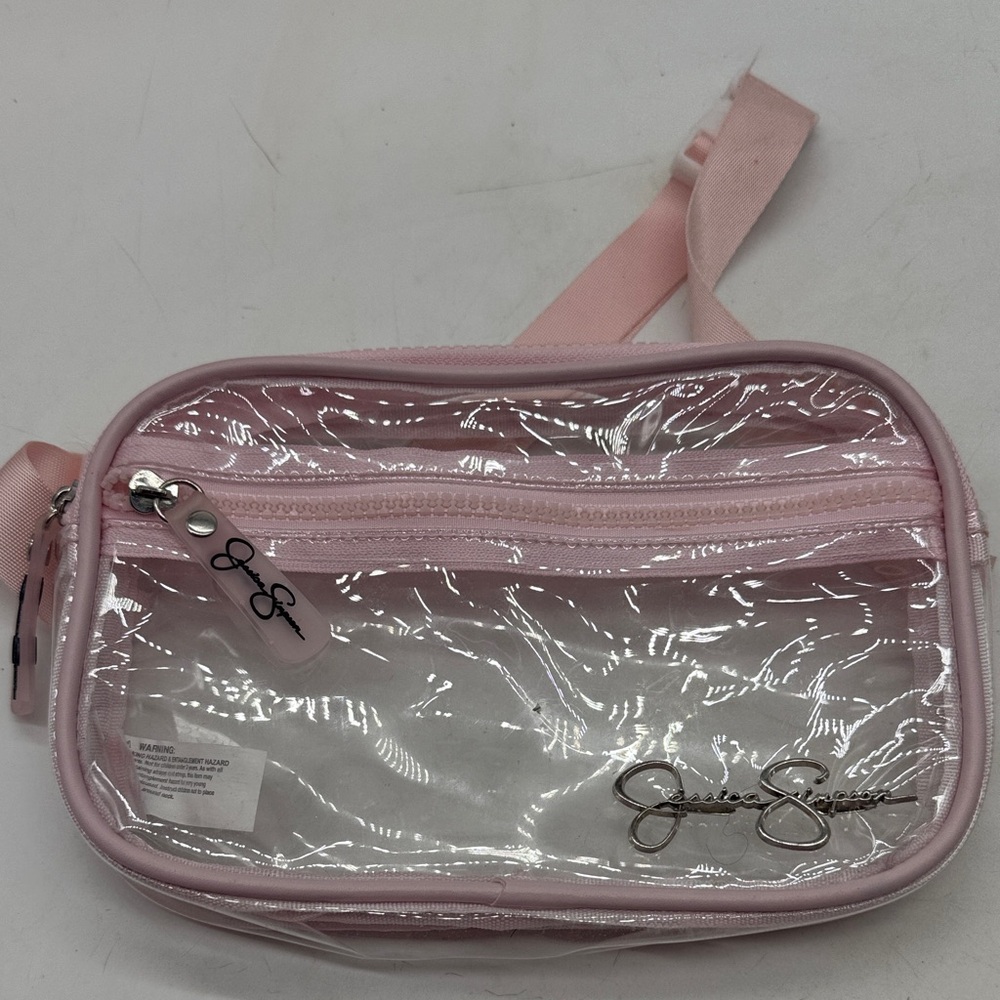 Jessica Simpson Pink Transparent Crossbody Bag Concert Event MCB9600R